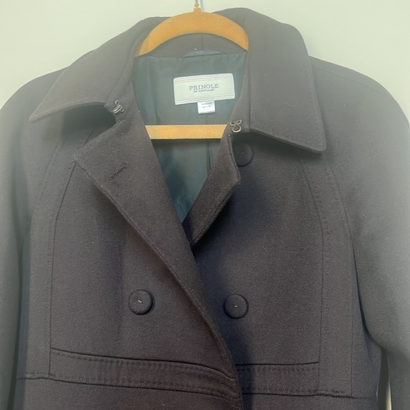 Wool/Cashmere Dark Brown Pringle of Scotland Coat - Picture 4 of 10